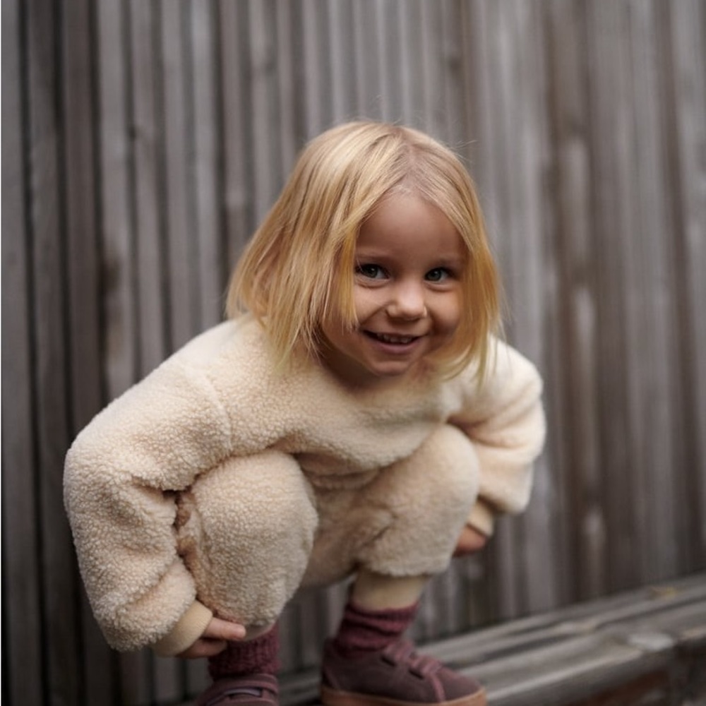 Zara 3/4Y Faux Shearling Sweater